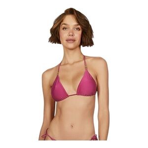 Vix Shaye Tri Bikini Top in magenta NWT